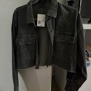 Forever 21 cropped woven light jacket